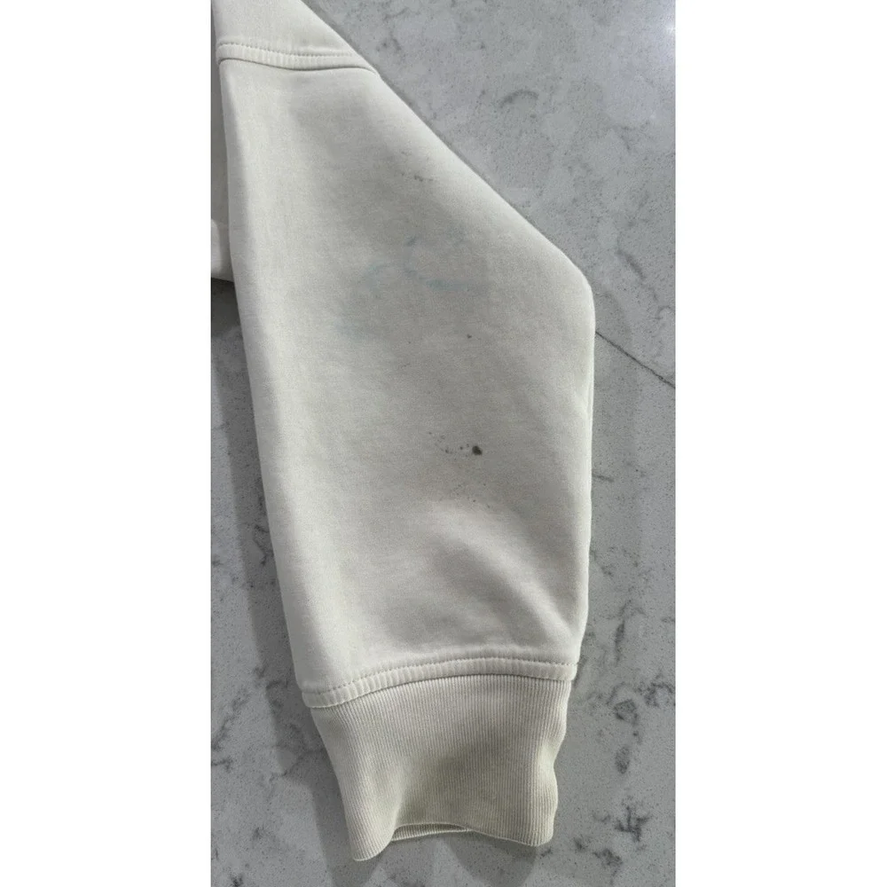 GAP Kids Hoodie Girls XXL 14-16 Ivory Half Zip Fleece Hooded Sweatshirt